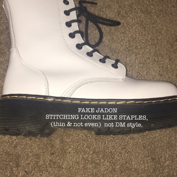 Dr Martens Samples of fake vs real JADON/OAF BOOT - Picture 8 of 16